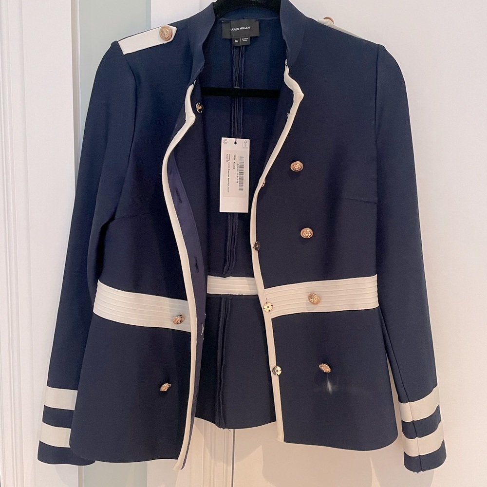 Military double breasted Bandage Jacket